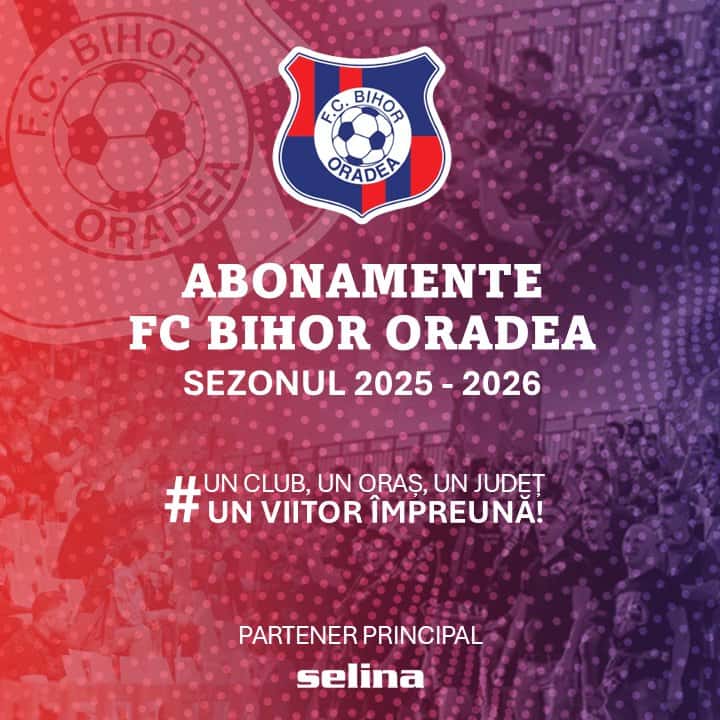 Abonamente FC Bihor Oradea - Campionat Liga a 2-a, la Stadionul Iuliu Bodola, Oradea