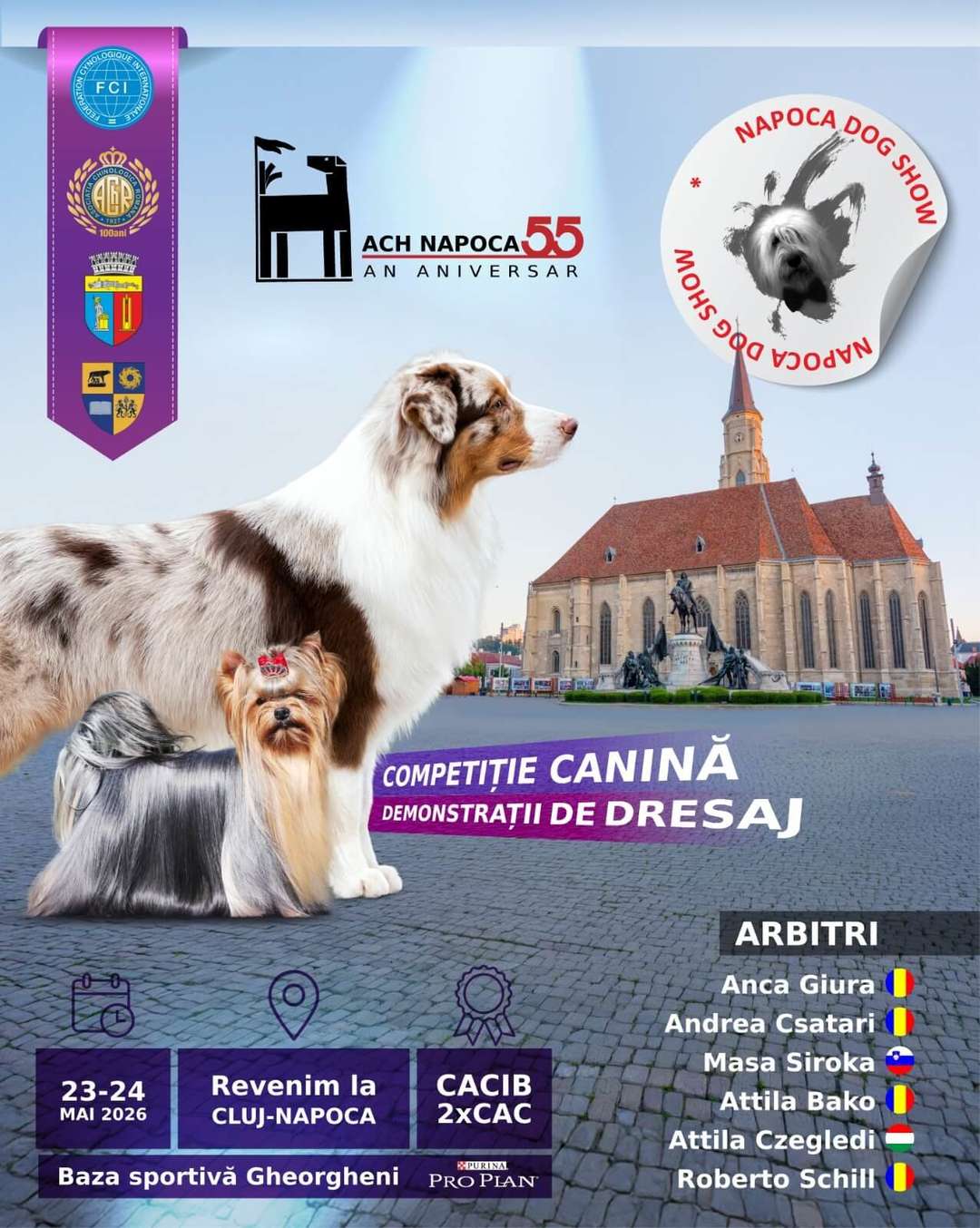 Napoca Dog Show - 23-24 mai 2026, la Baza Sportiva Gheorgheni, Cluj-Napoca