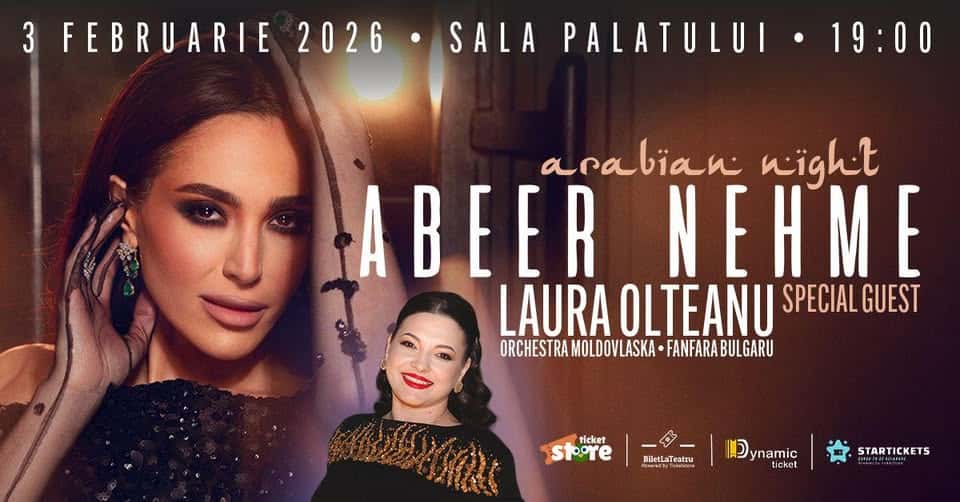 Arabian Night cu Abeer Nehme – Concert Extraordinar, la Sala Palatului Bucuresti, București